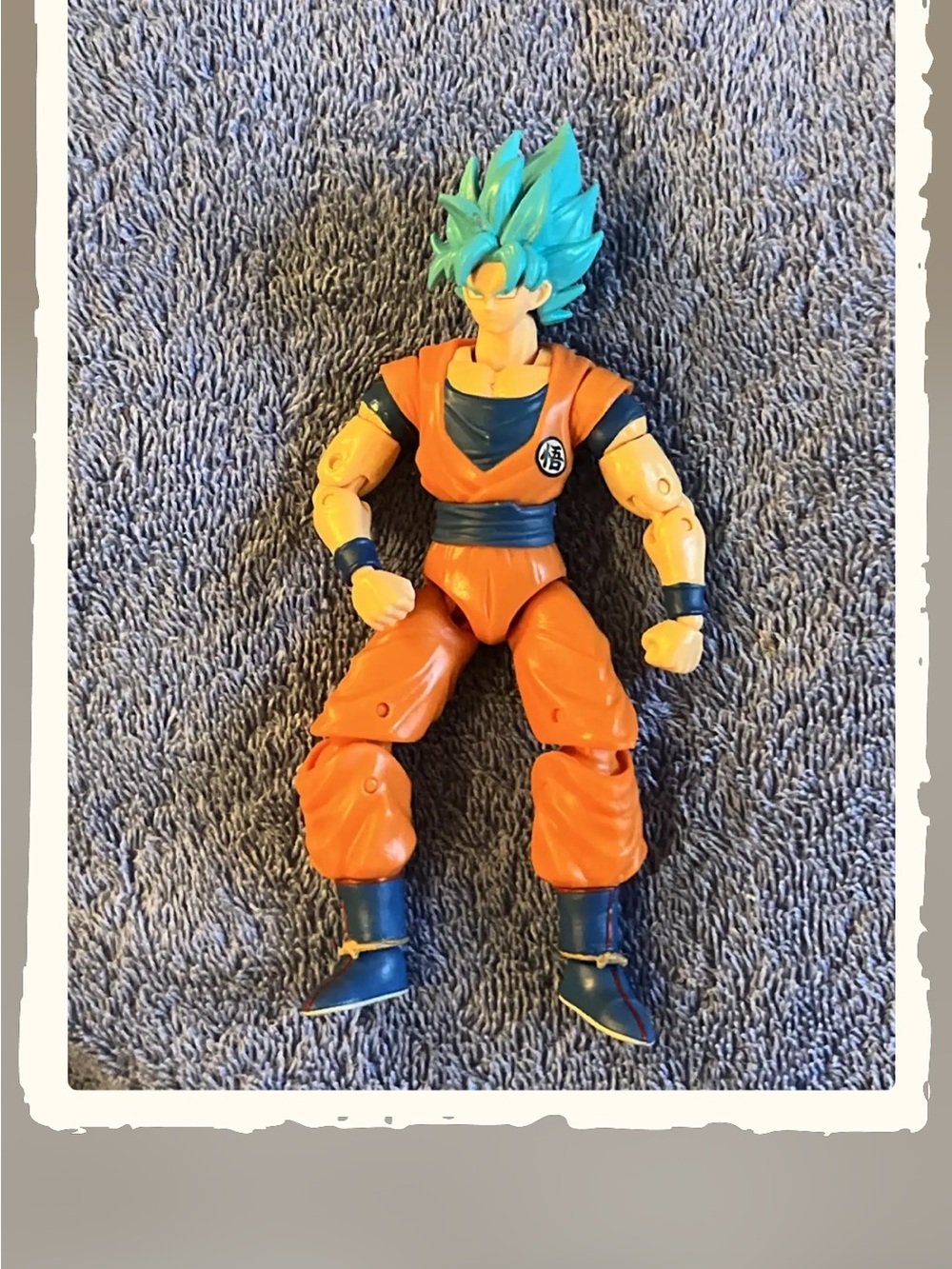 Super Saiyan Blue Action Figure - Orange & Teal Kids Toy